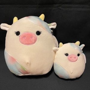 NWT CANDESS The Cow Squishmallow SET 8” and 5”